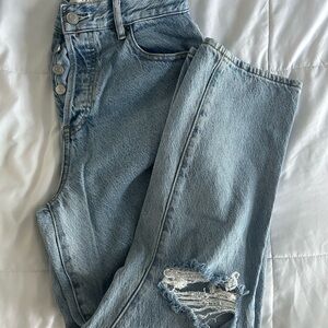 PacSun Blue High Rise Jeans Distressed Style